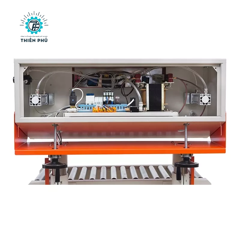 Máy Hàn Miệng Túi Khí Nén Băng Tải Con Lăn