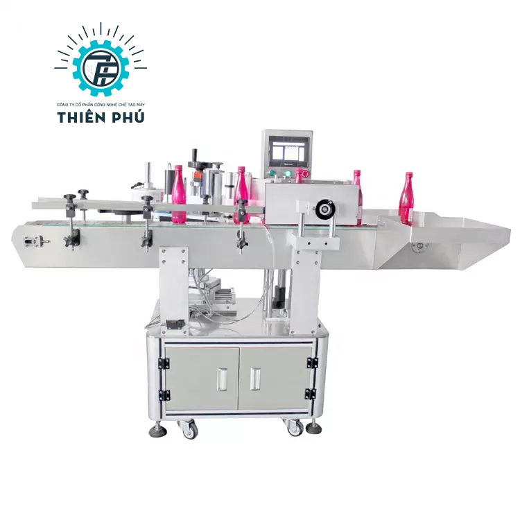 Máy Dán Nhãn Decal Chai Vuông 2 Mặt Tự Động Máy Dán Nhãn Decal Chai Vuông 2 Mặt Tự Động