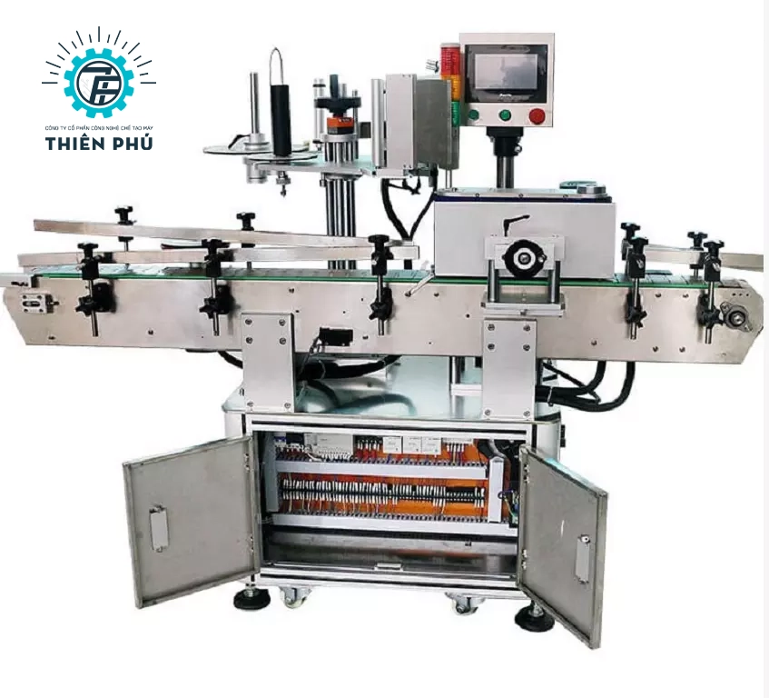 Máy Dán Nhãn Decal Chai Vuông 2 Mặt Tự Động Máy Dán Nhãn Decal Chai Vuông 2 Mặt Tự Động